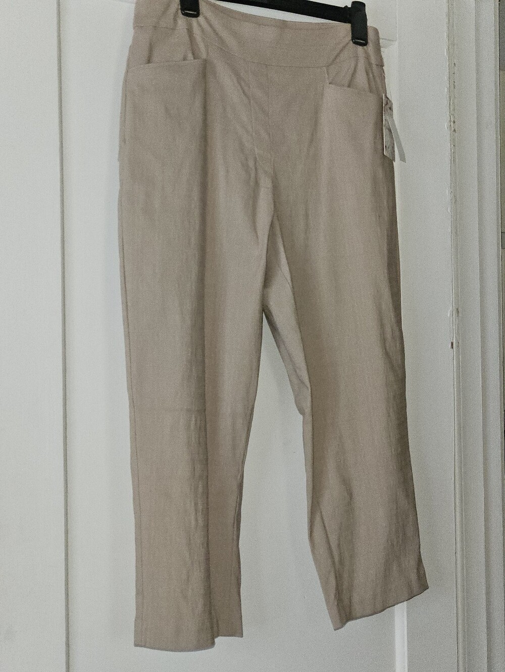 JENNA ROSE WOMENS BEIGE CAPRI PANTS SIZE 12 NWT